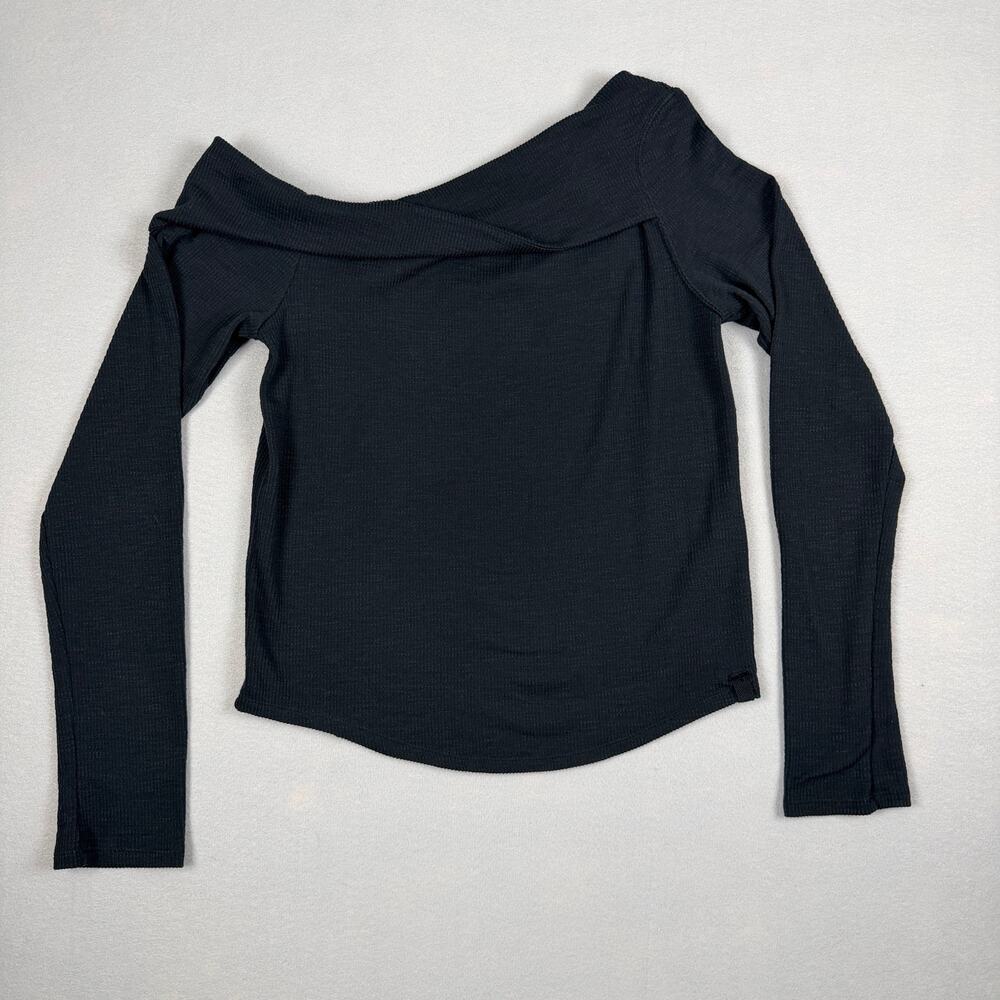 We the free asymmetric boat neck thermal long sleeve top women’s large